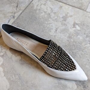 SCHUTZ embellished leather loafers